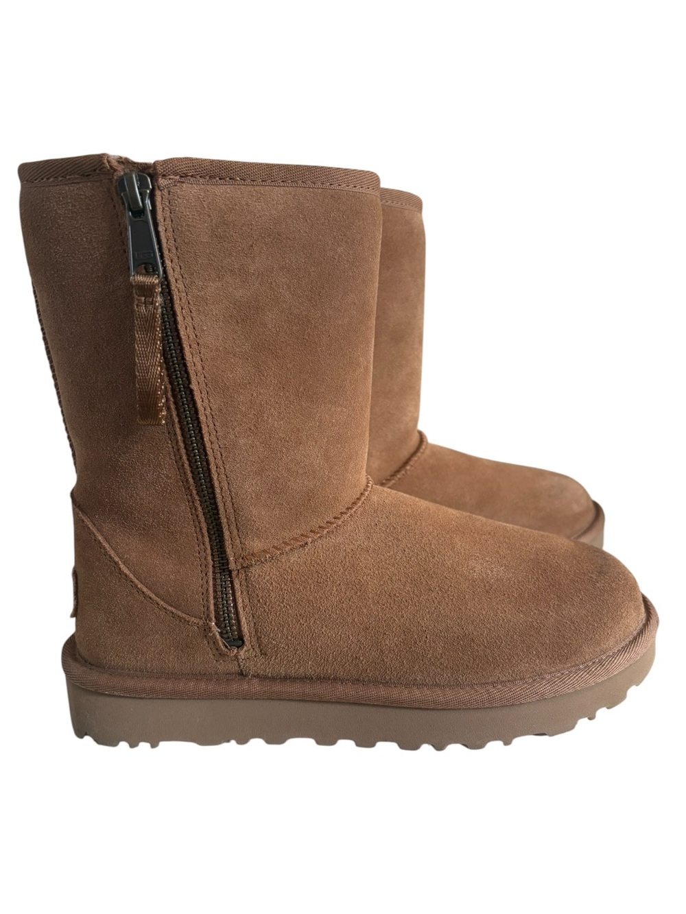 UGG Suede Side-Zip Boots - Chestnut Brown